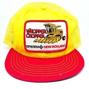 Vintage Whopper Chopper New Holland Farmer Snapback Hat Cap NEW Old Stock